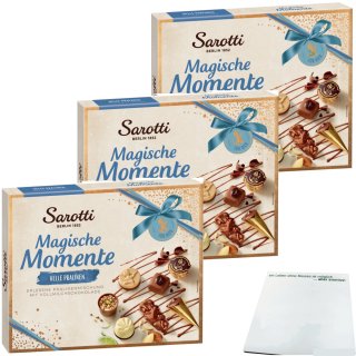 Sarotti Magische Momente helle Pralinen 3er Pack (3x210g Packung) + usy Block
