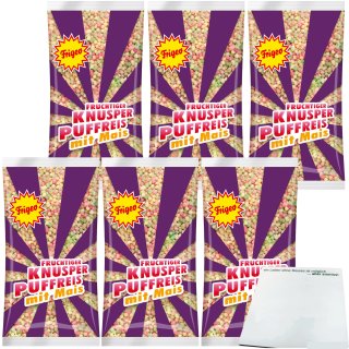 Frigeo Knusper-Puffreis mit Mais 6er Pack (6x80g Packung) + usy Block