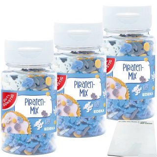 Gut&Günstig Streudekor Meer Piraten-Mix 3er Pack (3x57g) + usy Block