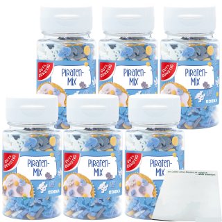 Gut&Günstig Streudekor Meer Piraten-Mix 6er Pack (6x57g) + usy Block