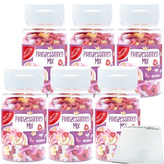 Gut&Günstig Streudekor Prinzessinen-Mix 6er Pack (6x57g) + usy Block