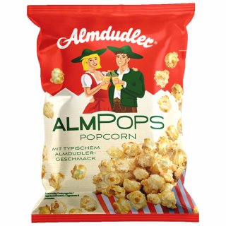 Almdudler Almpops Popcorn mit typischem Almdudler-Geschmack (125g Beutel)