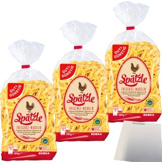 Gut&Günstig Eierspätzle 3er Pack (3x500g Packung) + usy Block