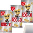 Gut&Günstig Knabbersnack ROCCO Rockstar 3er Pack (3x130g Tüte) + usy Block