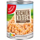 Gut&Günstig Kichererbsen naturell 6er Pack (6x400g Dose) + usy Block