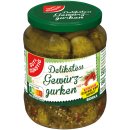 Gut&Günstig Delikatess Gewürzgurken knackig-würzig 6er Pack (6x350g Glas) + usy Block