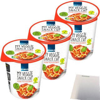 Edeka My Veggie Snackcup Pasta Bolognese 3er Pack (3x60g Becher) + usy Block