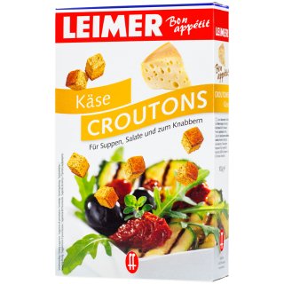 Leimer Croutons Käse für Suppen Salat und zum Knabbern (100g Packung)