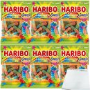 Haribo Rainbow Wummis Sauer Fruchtgummi 6er Pack (6x160g Beutel) + usy Block