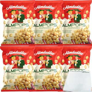 Almdudler Almpops Popcorn mit typischem Almdudler-Geschmack 6er Pack (6x125g Beutel) + usy Block