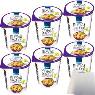 Edeka My Veggie Snackcup Orientalischer Couscous 6er Pack (6x60g Becher) + usy Block