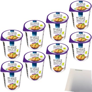 Edeka My Veggie Snackcup Orientalischer Couscous 8er Pack (8x60g Becher) + usy Block