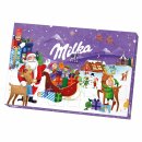 Milka Adventskalender Motiv: Weihnachtsmann mit Schlitten (200g Packung)