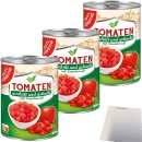 Gut&Günstig Tomaten geschält gehackt mit Tomatensaft 3er Pack (3x400g Dose) + usy Block