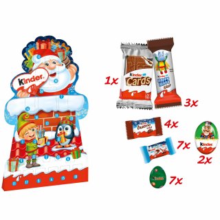 Ferrero Kinder Mix Adventskalender Motiv: Lebkuchenhaus (203g Packung)