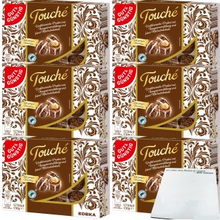 Gut&Günstig Touché Vollmilchschokoladen Pralinenkugeln mit ganzen Haselnüssen 6er Pack (6x150g Packung)  + usy Block