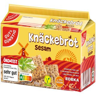 Gut&Günstig Knäckebrot Sesam (250g Packung)