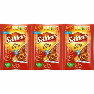 Lorenz Saltletts Mini Brezel (3x40g Packung)