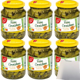 Gut&Günstig Cornichons mit Honig verfeinert 6er Pack (6x190g ATG) + usy Block