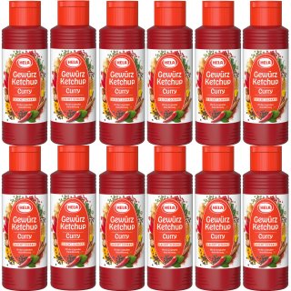 Hela Curry Gewürz Ketchup leicht scharf VPE (12x300ml Flasche)