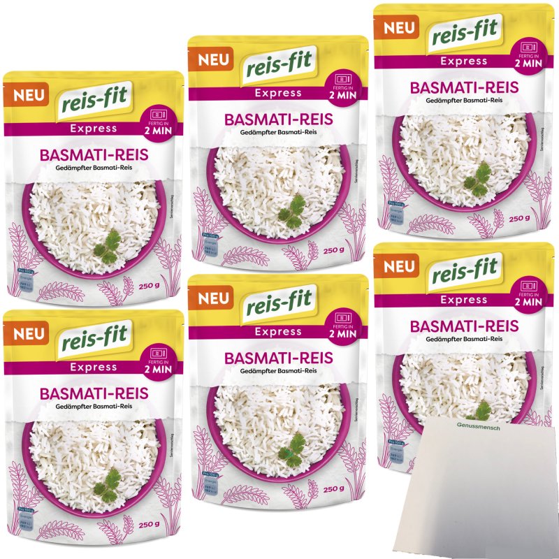 ReisFit Express Basmati Reis 6er Pack (6x250g Packung) + usy Block