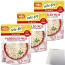 Reis-Fit Express Langkorn Parboiled Reis 3er Pack (3x250g Packung) + usy Block