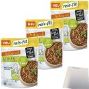Reis-Fit Feelgood Linsen mit Gemüse und Reis 3er Pack (3x250g Packung) + usy Block