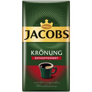 Jacobs Krönung Entcoffeiniert gemahlner Röstkaffee 500g MHD 12.2023 Restposten Sonderpreis