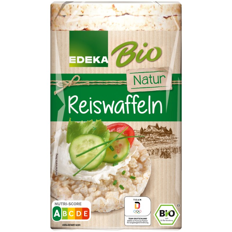 Edeka Bio Reiswaffeln natur ungesalzen mit Sesam verfeinert (100g Pac