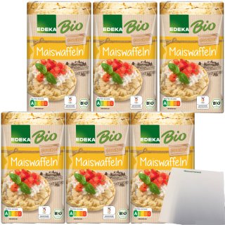 Edeka Bio Maiswaffeln gesalzen mit Meersalz 6er Pack (6x100g Packung) + usy Block
