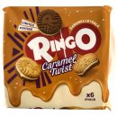 Pavesi Ringo Caramel Twist Kekse mit Salzkaramellcreme (170g Packung)