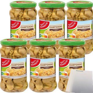 Gut&Günstig Champignons in Scheiben 1 Wahl 6er Pack (6x280g Glas) + usy Block