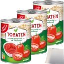 Gut&Günstig Tomaten ganz geschält mit Tomatensaft 3er Pack (3x400g Dose) + usy Block