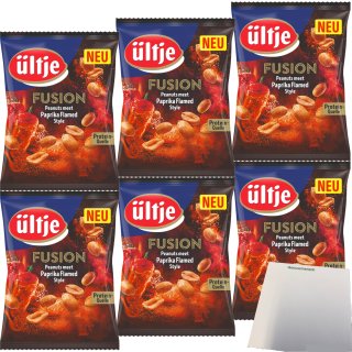 ültje Erdnüsse Fusion Paprika Flamed Style 6er Pack (6x150g Beutel) + usy Block