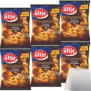 ültje Erdnüsse Fusion Curry Orient Style 6er Pack (6x150g Beutel) + usy Block