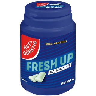 Gut&Günstig Kaugummi Euka-Menthol Zuckerfrei mit Menthol und Eukalyptusgeschmack (50 Stk. Dose)