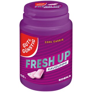 Gut&Günstig Kaugummi Cool Cassis zuckerfrei (50 Stk. Dose)