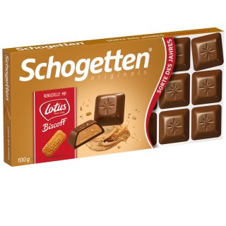 Schogetten Sorte des Jahres 2021 Lotus Biscoff 100g MHD 30.09.2023 Restposten Sonderpreis