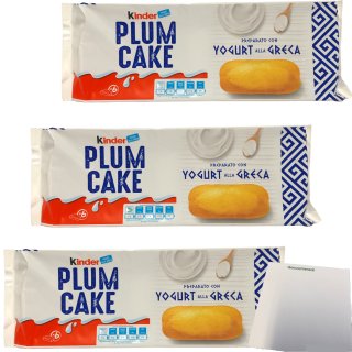 Ferrero Kinder Plumcake mit griechischem Joghurt 3er Pack (3x192g Packung) + usy Block