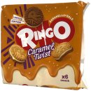 Pavesi Ringo Caramel Twist Kekse mit Salzkaramellcreme 3er Pack (3x170g Packung) + usy Block