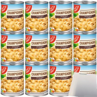 Gut&Günstig Champignons 1. Wahl ganze Köpfe VPE (12x400g Dose) + usy Block
