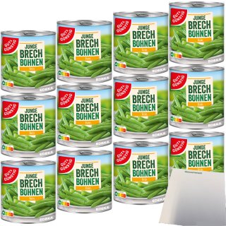 Gut&Günstig Junge Brechbohnen fein VPE (12x800g Dose) + usy Block