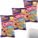 Lorenz Crunchips Gitterchips gesalzen glutenfrei 3er Pack (3x150g Packung) + usy Block