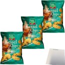 Funny-Frisch Salt & Vinegar Kesselchips 3er Pack (3x120g Packung) + usy Block