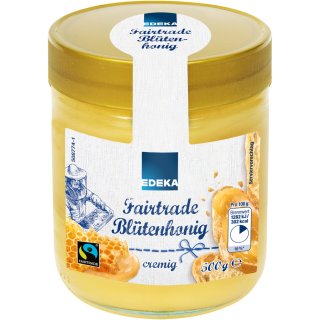 Edeka Fairtrade Blütenhonig cremig (500g Glas)