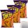 Takis Queso Volcano gerollte Maischips mit Chili-Käse-Geschmack 3er Pack (3x140g Packung) + usy Block
