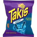 Takis Blue Heat Mais-Snack extram scharf mit Limette 6er Pack (6x92,3g Packung) + usy Block