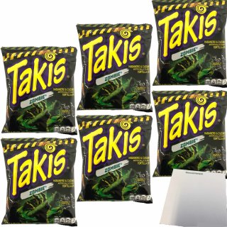 Takis Zombie Mais-Snack Habanero & Gurke 6er Pack (6x92,4g Packung) + usy Block
