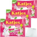 Katjes Grün-Ohr Hase mit fruchtig süßem Ohr 3er Pack (3x175g Beutel) + usy Block