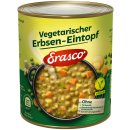 Erasco vegetarischer Erbsen-Eintopf 6er Pack (6x800g Dose) + usy Block